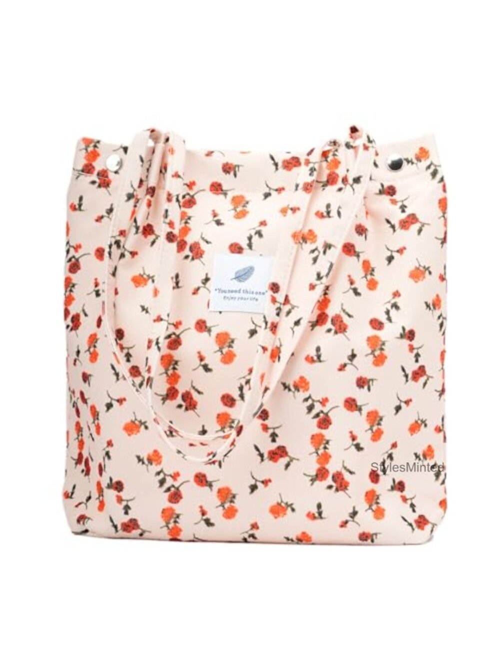 Corduroy Tote Bag for Women Shoulder Bag with Inner Pocket Work Beach Travel